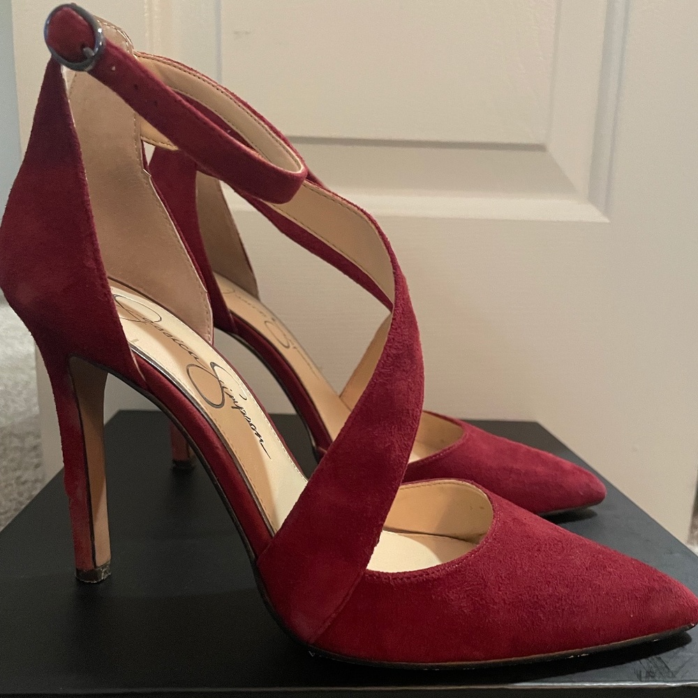 Jessica Simpson Cross Ankle Pumps